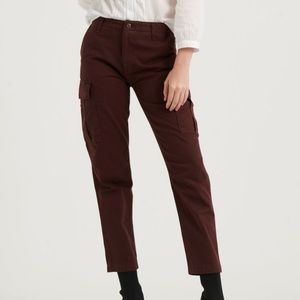 Lucky Brand Cargo Pants in a dark red (size 6/28)